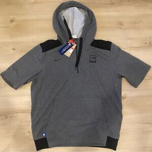 Gray and Black Nike Bluejays Short Sleeve Hoodie with tag